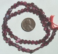 16 inch strand of 5x2mm Coin Garnet